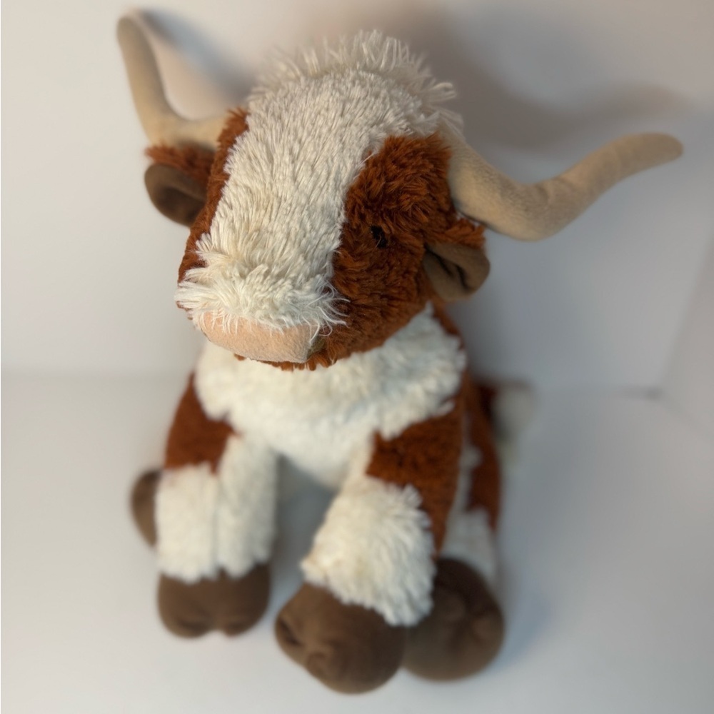 Build a Bear Longhorn Stuffed Animal - Brown and White